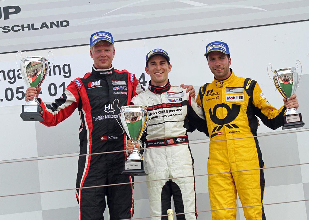Nicki Thiim med Connor De Phillippi og Phillipp Eng
(Foto: Natascha Theisen)